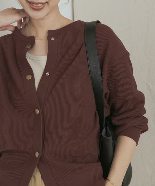 URBAN RESEARCH DOORS / アーバンリサーチ ドアーズ カーディガン・ボレロ | タックフライスカーディガン | 詳細6