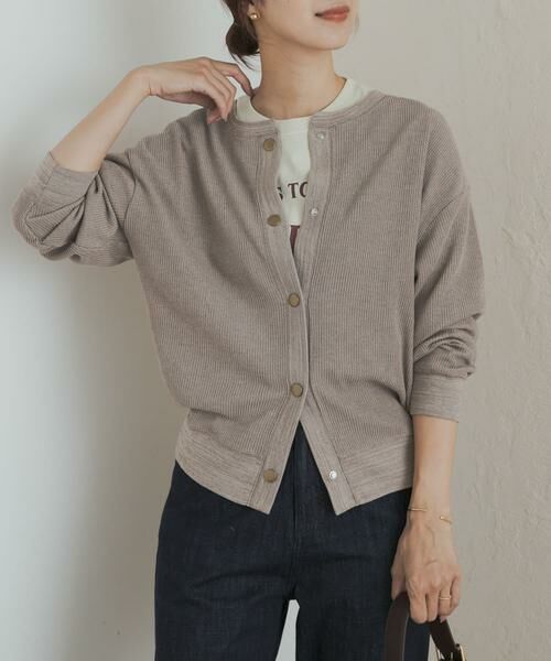 URBAN RESEARCH DOORS / アーバンリサーチ ドアーズ カーディガン・ボレロ | タックフライスカーディガン | 詳細28