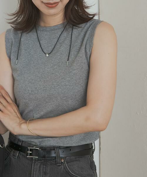 URBAN RESEARCH DOORS/アーバンリサーチ ドアーズ クリアフライスノースリーブプルオーバー グレー M