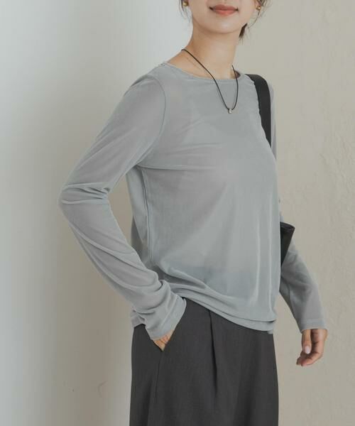 URBAN RESEARCH DOORS / アーバンリサーチ ドアーズ Tシャツ | シアーベロアプルオーバー | 詳細1