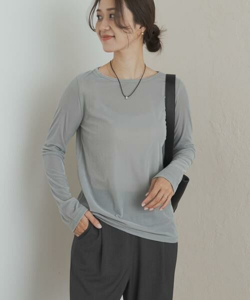 URBAN RESEARCH DOORS / アーバンリサーチ ドアーズ Tシャツ | シアーベロアプルオーバー | 詳細2