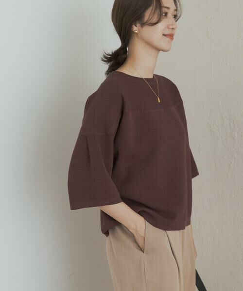 URBAN RESEARCH DOORS / アーバンリサーチ ドアーズ ニット・セーター | ダブルジャガードボートネックニット | 詳細5