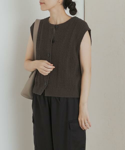 URBAN RESEARCH DOORS / アーバンリサーチ ドアーズ ベスト | ミニブークレニットベスト | 詳細1