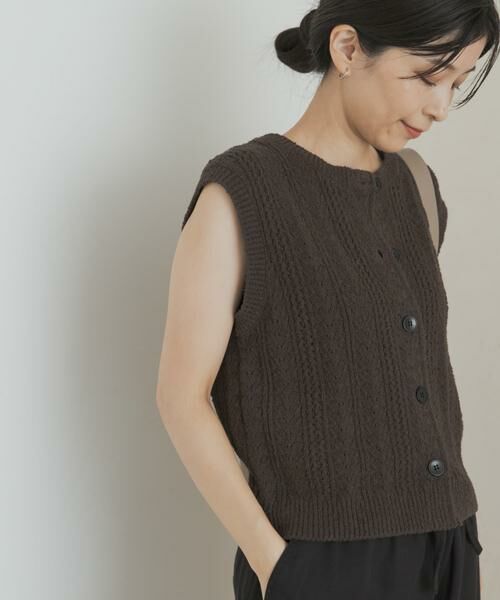 URBAN RESEARCH DOORS / アーバンリサーチ ドアーズ ベスト | ミニブークレニットベスト | 詳細4