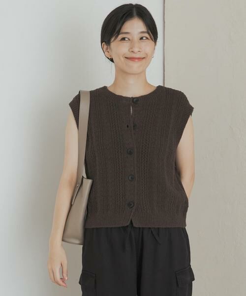 URBAN RESEARCH DOORS / アーバンリサーチ ドアーズ ベスト | ミニブークレニットベスト | 詳細5