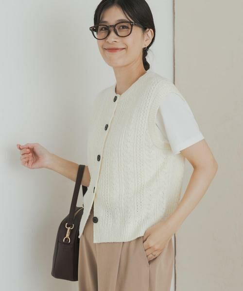 URBAN RESEARCH DOORS / アーバンリサーチ ドアーズ ベスト | ミニブークレニットベスト | 詳細14