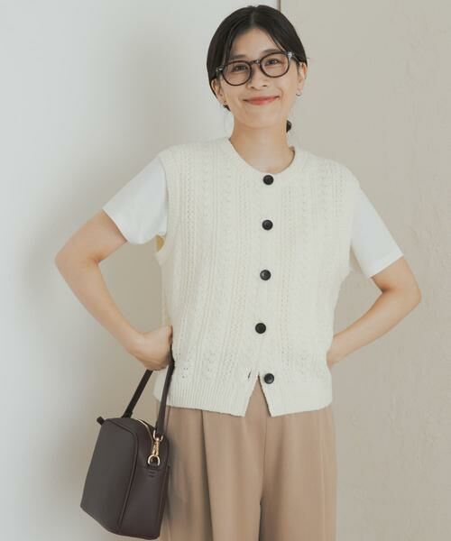 URBAN RESEARCH DOORS / アーバンリサーチ ドアーズ ベスト | ミニブークレニットベスト | 詳細16