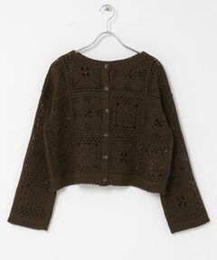 URBAN RESEARCH DOORS / アーバンリサーチ ドアーズ カーディガン・ボレロ | 『親子リンク』2WAYクロシェカーディガン