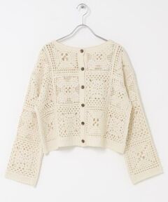 URBAN RESEARCH DOORS / アーバンリサーチ ドアーズ カーディガン・ボレロ | 『親子リンク』2WAYクロシェカーディガン