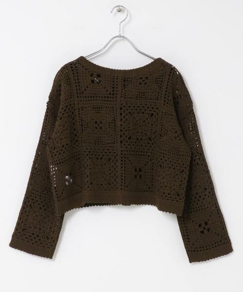 URBAN RESEARCH DOORS / アーバンリサーチ ドアーズ カーディガン・ボレロ | 『親子リンク』2WAYクロシェカーディガン | 詳細3