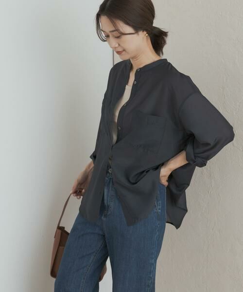 URBAN RESEARCH DOORS / アーバンリサーチ ドアーズ シャツ・ブラウス | シアーバンドカラーシャツ | 詳細11