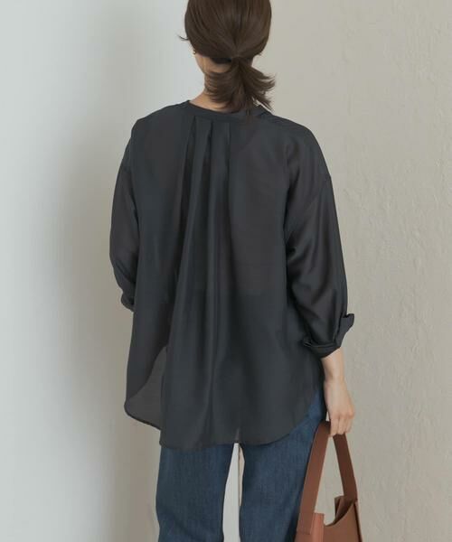 URBAN RESEARCH DOORS / アーバンリサーチ ドアーズ シャツ・ブラウス | シアーバンドカラーシャツ | 詳細12