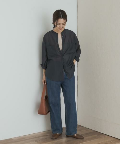 URBAN RESEARCH DOORS / アーバンリサーチ ドアーズ シャツ・ブラウス | シアーバンドカラーシャツ | 詳細15