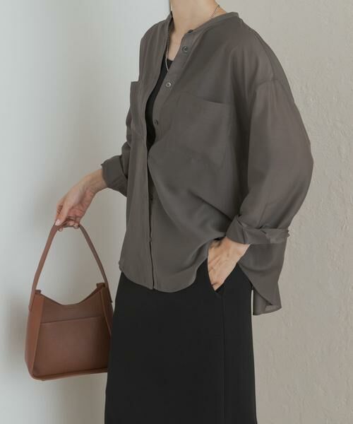 URBAN RESEARCH DOORS / アーバンリサーチ ドアーズ シャツ・ブラウス | シアーバンドカラーシャツ | 詳細23