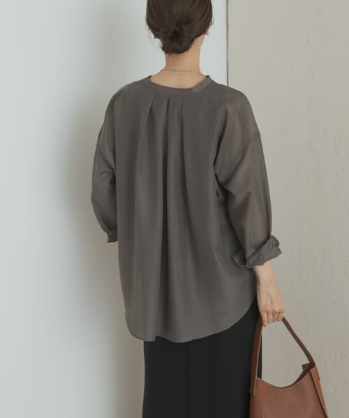 URBAN RESEARCH DOORS / アーバンリサーチ ドアーズ シャツ・ブラウス | シアーバンドカラーシャツ | 詳細24