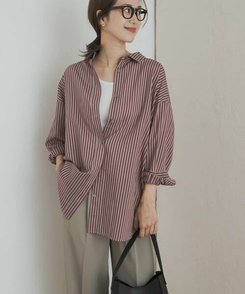 URBAN RESEARCH DOORS / アーバンリサーチ ドアーズ シャツ・ブラウス | ストライプオーバーシャツ | 詳細1