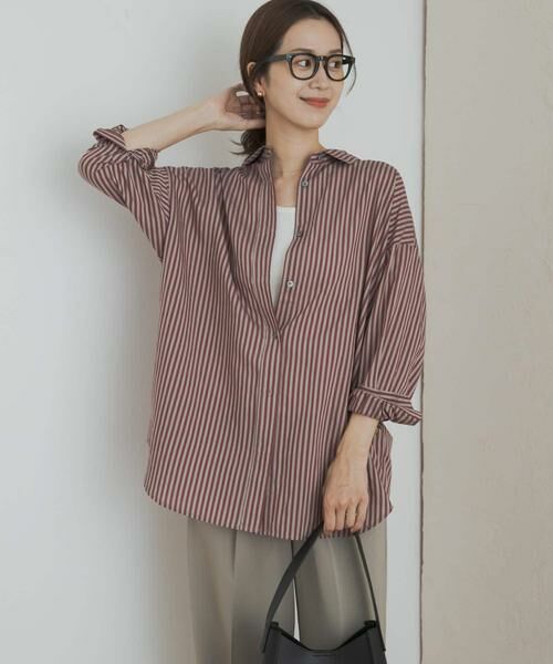 URBAN RESEARCH DOORS / アーバンリサーチ ドアーズ シャツ・ブラウス | ストライプオーバーシャツ | 詳細2