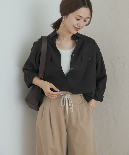 URBAN RESEARCH DOORS/アーバンリサーチ ドアーズ 『セットアップ対応』 ワークポケットシャツ スミクロ M URBAN RESEARCH DOORS/アーバンリサーチ ドアーズ 『セットアップ対応』 ワークポケットシャツ スミクロ M