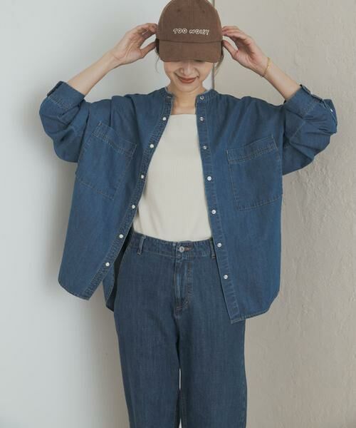 URBAN RESEARCH DOORS / アーバンリサーチ ドアーズ シャツ・ブラウス | デニムバンドカラーシャツ | 詳細2