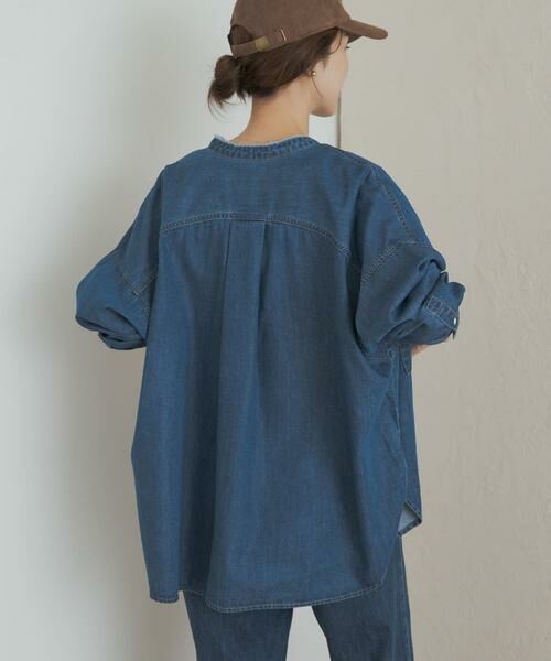 URBAN RESEARCH DOORS / アーバンリサーチ ドアーズ シャツ・ブラウス | デニムバンドカラーシャツ | 詳細4