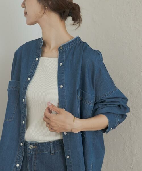 URBAN RESEARCH DOORS / アーバンリサーチ ドアーズ シャツ・ブラウス | デニムバンドカラーシャツ | 詳細6