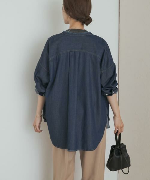 デニムバンドカラーシャツ （シャツ・ブラウス）｜URBAN RESEARCH