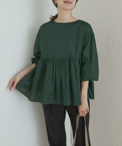 NEWYORKER ミニドットデシンスタンドフリルブラウス【新品】 ミニドットデシン フリルスタンドギャザーブラウス(51615311