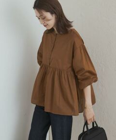 URBAN RESEARCH DOORS / アーバンリサーチ ドアーズ シャツ・ブラウス | コットンツイル2WAYギャザーブラウス