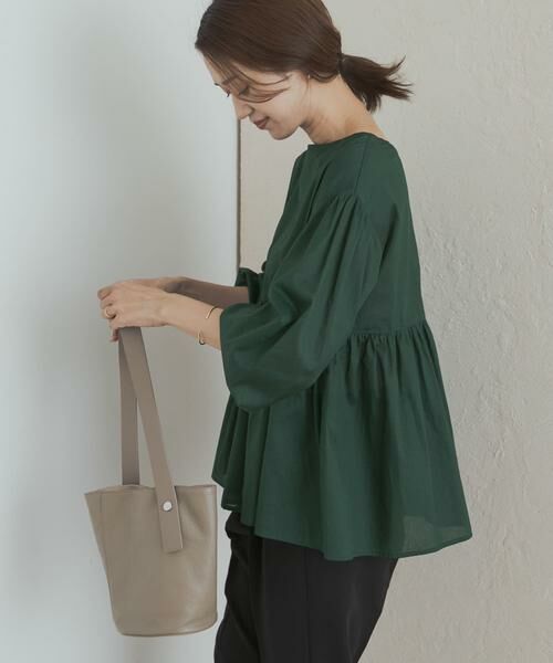 URBAN RESEARCH DOORS / アーバンリサーチ ドアーズ シャツ・ブラウス | コットンツイル2WAYギャザーブラウス | 詳細4
