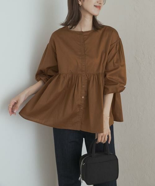 URBAN RESEARCH DOORS / アーバンリサーチ ドアーズ シャツ・ブラウス | コットンツイル2WAYギャザーブラウス | 詳細14