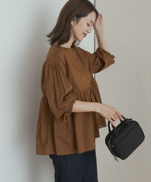 URBAN RESEARCH DOORS / アーバンリサーチ ドアーズ シャツ・ブラウス | コットンツイル2WAYギャザーブラウス | 詳細19