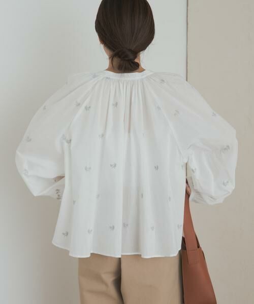 URBAN RESEARCH DOORS / アーバンリサーチ ドアーズ シャツ・ブラウス | リーフモチーフラメ刺繍ブラウス | 詳細5