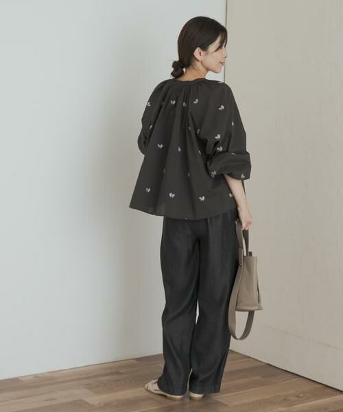 URBAN RESEARCH DOORS / アーバンリサーチ ドアーズ シャツ・ブラウス | リーフモチーフラメ刺繍ブラウス | 詳細16