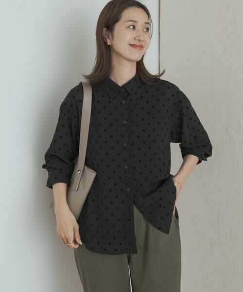 URBAN RESEARCH DOORS / アーバンリサーチ ドアーズ シャツ・ブラウス | フロッキードットシャツ | 詳細2