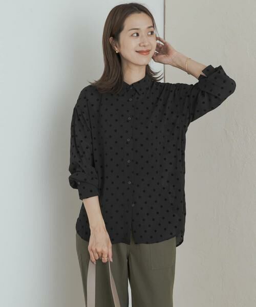 URBAN RESEARCH DOORS / アーバンリサーチ ドアーズ シャツ・ブラウス | フロッキードットシャツ | 詳細5
