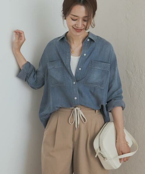URBAN RESEARCH DOORS / アーバンリサーチ ドアーズ シャツ・ブラウス | シアーデニムシャツ | 詳細5