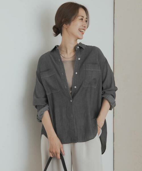 URBAN RESEARCH DOORS / アーバンリサーチ ドアーズ シャツ・ブラウス | シアーデニムシャツ | 詳細17