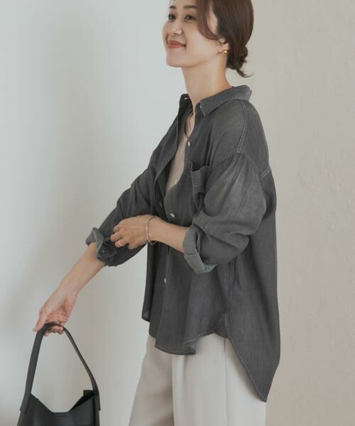 URBAN RESEARCH DOORS / アーバンリサーチ ドアーズ シャツ・ブラウス | シアーデニムシャツ | 詳細18