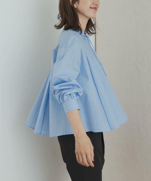 URBAN RESEARCH DOORS / アーバンリサーチ ドアーズ シャツ・ブラウス | ストライプリボンフレアブラウス | 詳細3