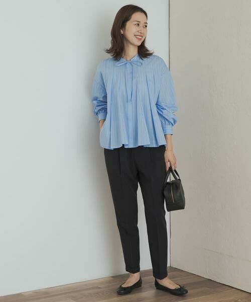 URBAN RESEARCH DOORS / アーバンリサーチ ドアーズ シャツ・ブラウス | ストライプリボンフレアブラウス | 詳細6