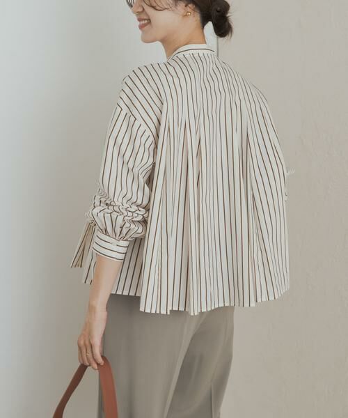 URBAN RESEARCH DOORS / アーバンリサーチ ドアーズ シャツ・ブラウス | ストライプリボンフレアブラウス | 詳細16