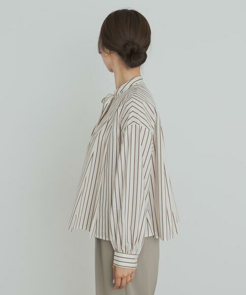 URBAN RESEARCH DOORS / アーバンリサーチ ドアーズ シャツ・ブラウス | ストライプリボンフレアブラウス | 詳細21