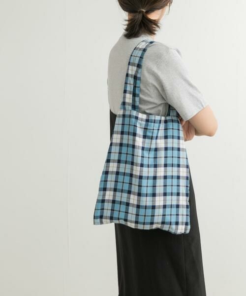 URBAN RESEARCH DOORS/アーバンリサーチ ドアーズ チェック柄トート ブルー one URBAN RESEARCH DOORS/アーバンリサーチ ドアーズ チェック柄トート ブルー one