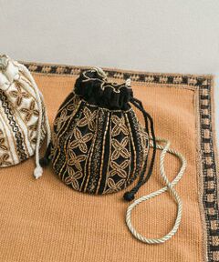 URBAN RESEARCH DOORS / アーバンリサーチ ドアーズ ショルダーバッグ | インドビーズ巾着バッグ