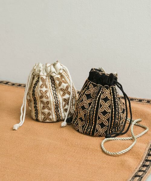 URBAN RESEARCH DOORS / アーバンリサーチ ドアーズ ショルダーバッグ | インドビーズ巾着バッグ | 詳細11