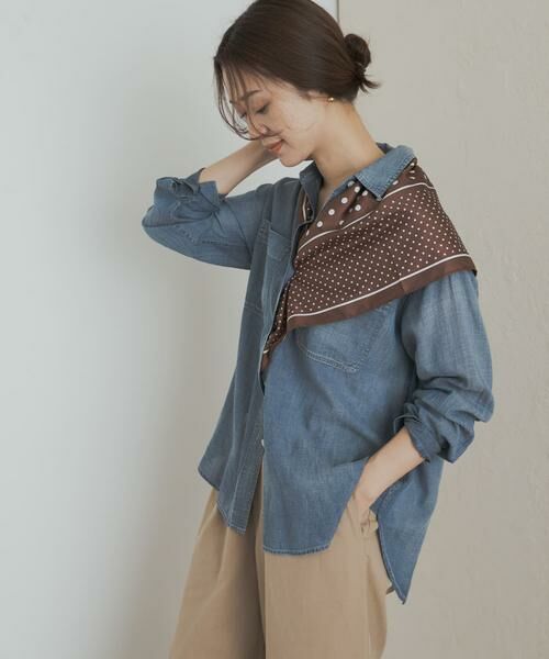 URBAN RESEARCH DOORS / アーバンリサーチ ドアーズ バンダナ・スカーフ | 大判ドットスカーフ | 詳細1