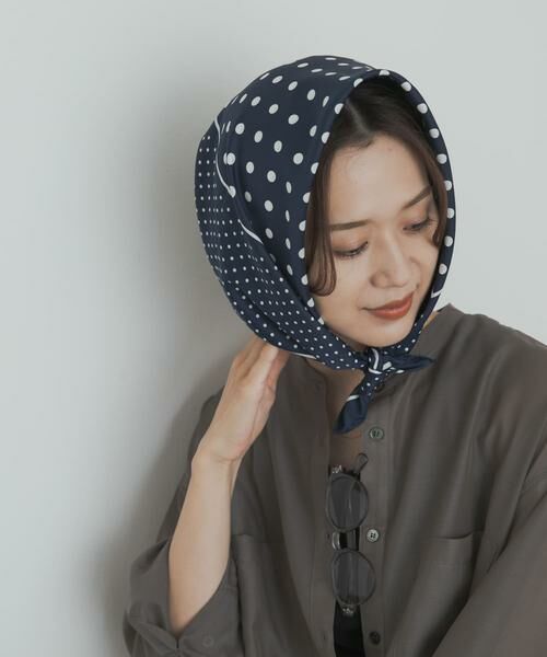 URBAN RESEARCH DOORS / アーバンリサーチ ドアーズ バンダナ・スカーフ | 大判ドットスカーフ | 詳細7