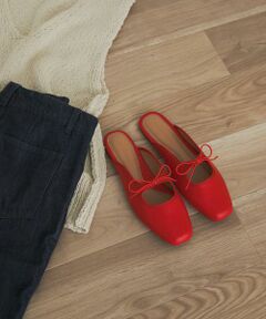 URBAN RESEARCH DOORS / アーバンリサーチ ドアーズ サンダル | スクエアトゥリボンミュール