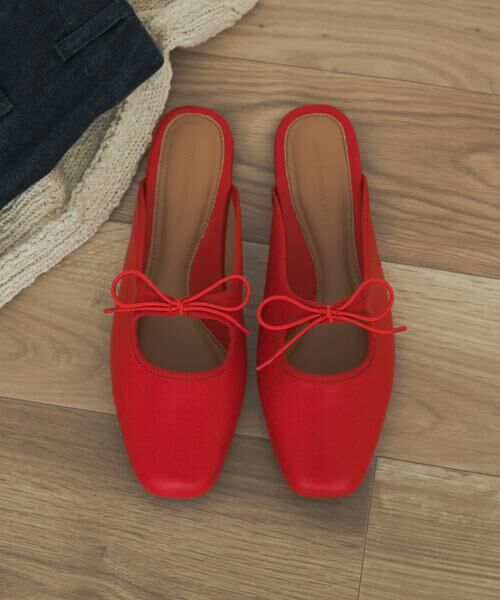 URBAN RESEARCH DOORS / アーバンリサーチ ドアーズ サンダル | スクエアトゥリボンミュール | 詳細1