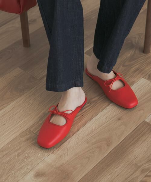 URBAN RESEARCH DOORS / アーバンリサーチ ドアーズ サンダル | スクエアトゥリボンミュール | 詳細4